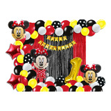 Kit Decoración Fiesta Cumpleaños Minnie Mouse (97 Pzas)