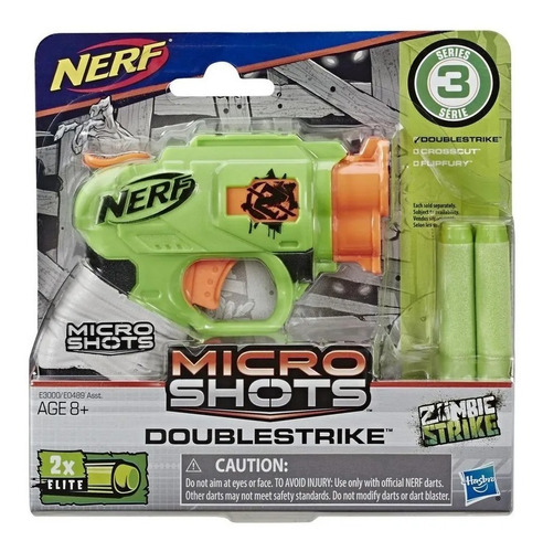 Nerf Microshots Zombie Pistola Lanzado Strike Crosscut E3001