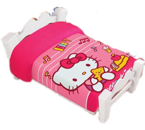 Cobertor Cunero Con Borrega De Hello Kitty Para Bebe