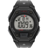 Reloj Timex Ironman® Classic 10lap 43mm Heart Rate Black Color De La Malla Negro Color Del Bisel Negro Color Del Fondo Gris