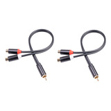 Adaptador Rca Macho A Dual 2 Rca Hembra, Divisor Estéreo Y A