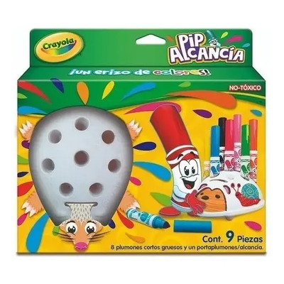 Crayola Set De 8 Plumones Cortos Gruesos Y Portaplumones | MercadoLibre