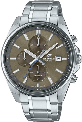 Reloj Casio Edifice Efv-610d-5cv Para Hombre E-watch Color De La Correa Efv-610d-5cvcr Color Del Bisel Khaki Color Del Fondo Khaki