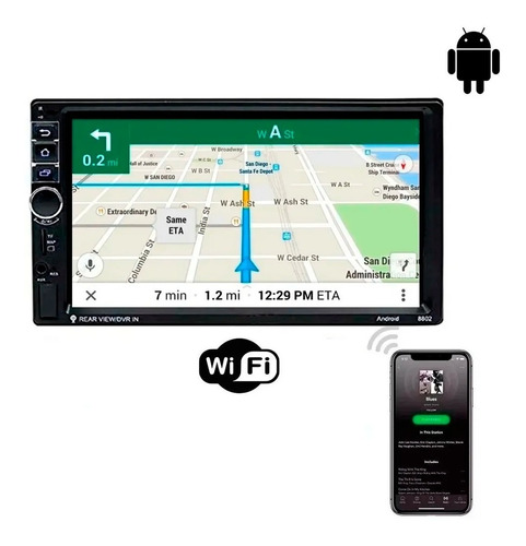 Stereo Pantalla Tactil 7 Android Bt Wifi Hd Gps C/retroceso