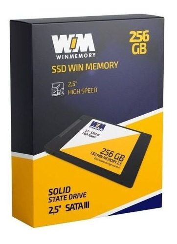 Ssd Winmemory 256gb Sata3 2.5 7mm Swr256g Cor Preto