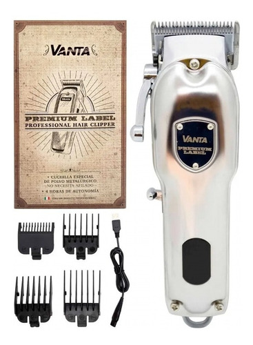 Maquina De Cortar Pelo Clipper Premium Label Vanta Barberia