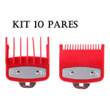 Kit Com 10 Pares De Pente De Disfarce Premium Wmark Vermelho