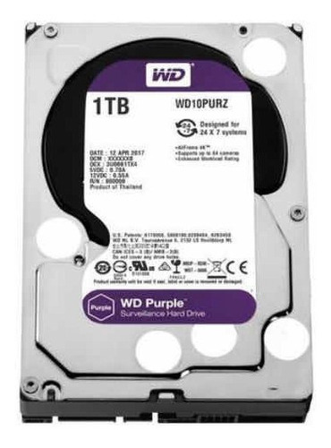 Hd Wd Purple Surveillance, 1tb, 3.5 , Sata - Wd10purz