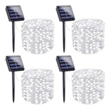 4-pack 160ft 400 Led Solar String Lights Outdoor, Waterpr Aa