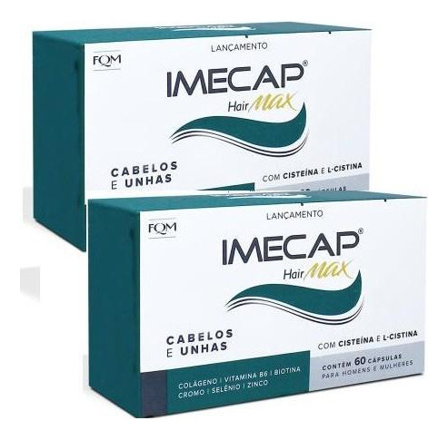 Imecap Hair Max Cabelos E Unhas Fortes 2x60 Capsulas Com Bio