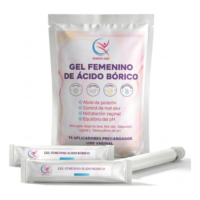 Gel Vaginal Ácido Bórico Bienestar Íntimo 14u Renovaher Sin Sabor | Envío gratis