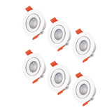 Luminario Led Aksi 12w Base Circular Luz Blanca 6500k Pack6