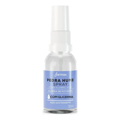 Pedra Hume Spray Com Glicerina Farmax Nova Fórmula 30ml | MercadoLivre