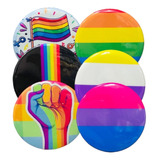 Kit Com 6 Bottons Broches Lgbt Bandeira Coloridos Sortidos