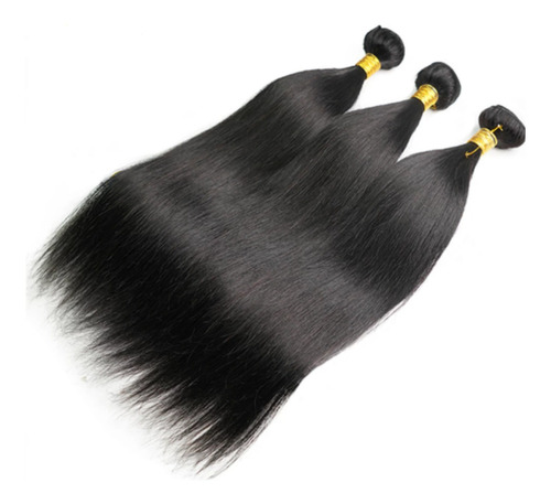 Cabelo Humano Natural Mega Hair Liso Na Tela 60cm - 100g