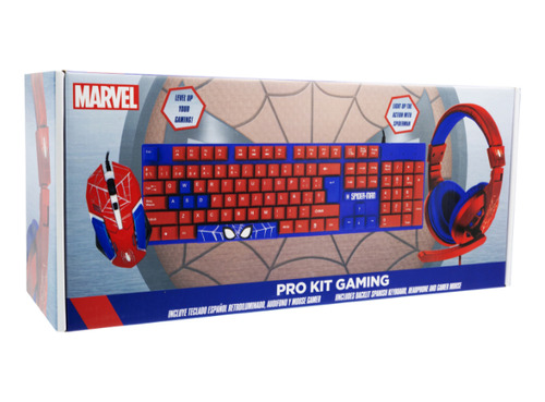 Kit Gamer Marvel Spiderman Teclado+mouse+audífonoskit Gamer