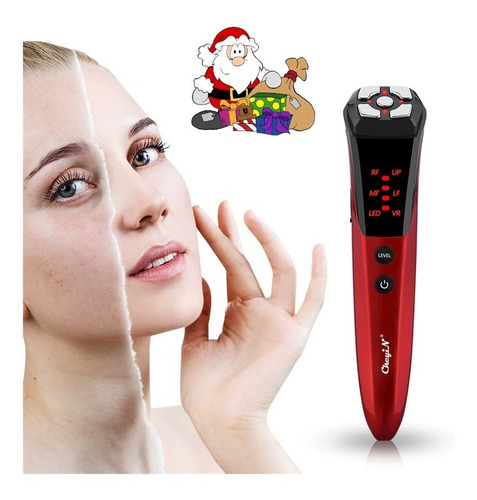 Masajeador Facial Ultrasonido Rejuvenecedor Rojo Exclusivo