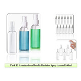 Pack 12 Atomizadores Botella Rociador Spray Aerosol 100ml