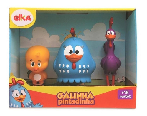 Conjunto Bonecos Turma Da Galinha Pintadinha Elka