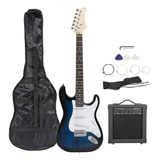 Kit Guitarra Eléctrica Principiantes 39 Con Amplificador Azu