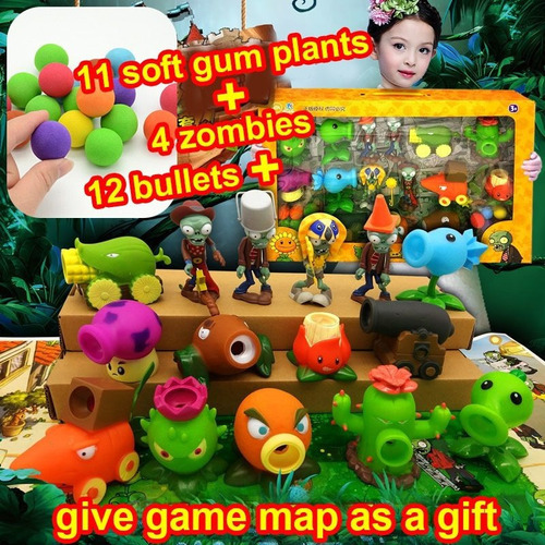 Juego Completo De 2 Juguetes Plants Vs Zombies, Regalo Para