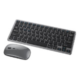 Teclado Mouse Bluetooth Recarregável Wireless Tv Smart Nf