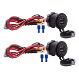 Toma De Corriente Impermeable De 12v/24v Con Puertos Usb