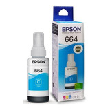 Botella De Tinta Epson T664 L310 L380 L375 L395 L575 Cyan