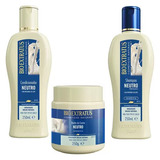 Kit Bioextratus Shampoo Condicion Banho Creme Neutro 250ml 