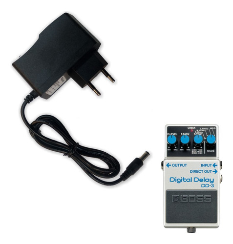 Cabo Energia P/ Pedal Boss Digital Delay Dd-3 Bivolt - R2513