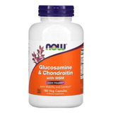 Glucosamine Chondroitin Msm Now Foods 180 Cápsulas Original