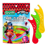 Fio Dental C/ Cabo Kids Flossers Uva Miraculous Gum C/20