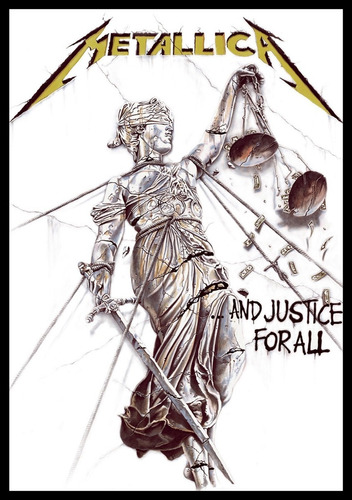 Quadro Metallica And Justice For All Moldura 42x29cm