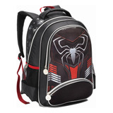 Mochila Escolar Denlex Venom Spiderman Homem Aranha Dark Cor Preto  Design Aranha 17l