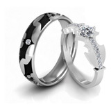 Anillos Batman Plata .925 Amor Pareja Compromiso Boda 