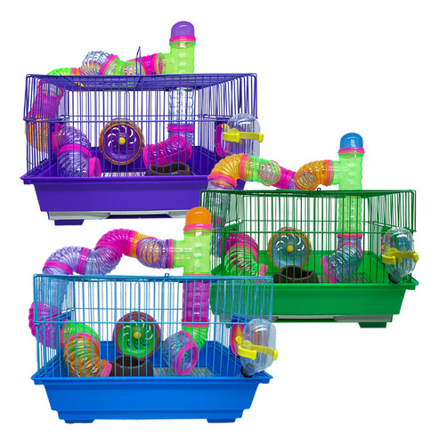 Gaiola Hamster Com Labirinto Completa Luxo 1andar Savana Pet