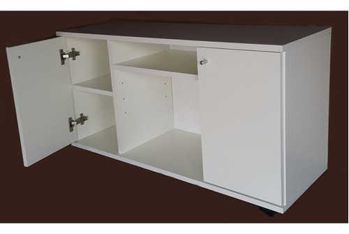 Mesa Lcd Led Tv. Rack Modular.melamina Con Puertas Y Ruedas.