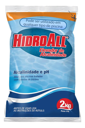 Elevador Alcalinidade Hidroall Alcalinizante Ph Estável 2kg
