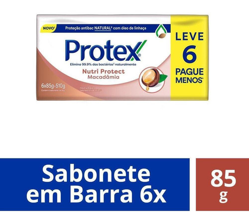 Sabonete Antibacteriano Protex Nutri Macadâmia 85g Leve 6 P5