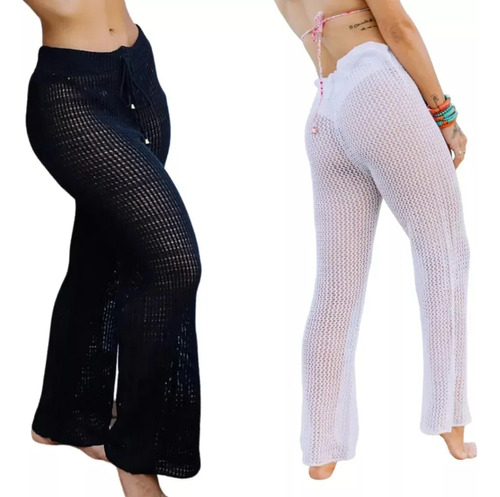 Calça De Praia Tricô Feminina