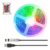 10m Luz Fita Led Colorida 5050 Rgb Usb Tv Pc Completo Banda 