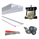 Kit Frente Placard Corredizo Aluminio D52 2 Mt 2 Pt Cima M.