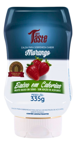 Cobertura Calda De Morango P/ Sorvete Zero Açúcar Mrs Taste 