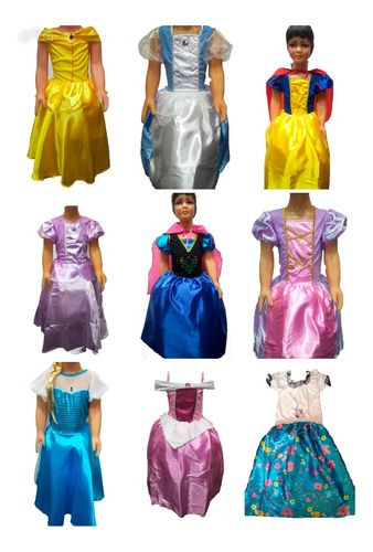 Vestidos Princesas Frozen,blancanieves,sofia,bella,rapunzel
