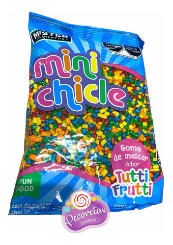 Mini Chicle Cuadrito Tutti Frutti 1kg