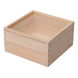 Caja De Madera, Organizador De Almacenamiento 15cmx15cmx10cm