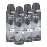 Kit 4 Desodorantes Dove Men+care Aerossol Sem Perfume 150ml