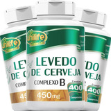 3x Levedo Levedura De Cerveja 450mg Complexo B - 400 Comp