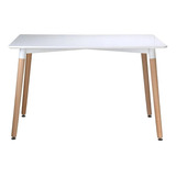 Mesa Comedor Nordica Blanca Moderna 160cm Vip Haussman