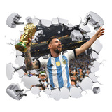 Vinilo Decorativo Sticker Adhesivo Rompe Pared Messi Copa